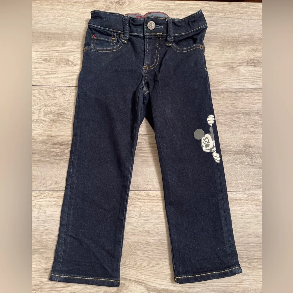 Gap Disney Mickey Mouse Boys size 3 Mickey Mouse adjustable jeans
